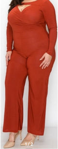 PLUS SIZE KEY CUT OUT JUMPSUIT