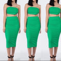 TUBE TOP & MIDI SKIRT SET