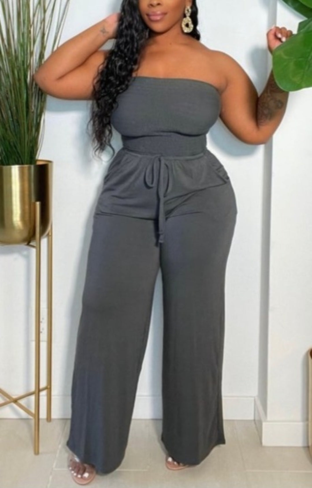 TUBE TOP JUMPSUIT