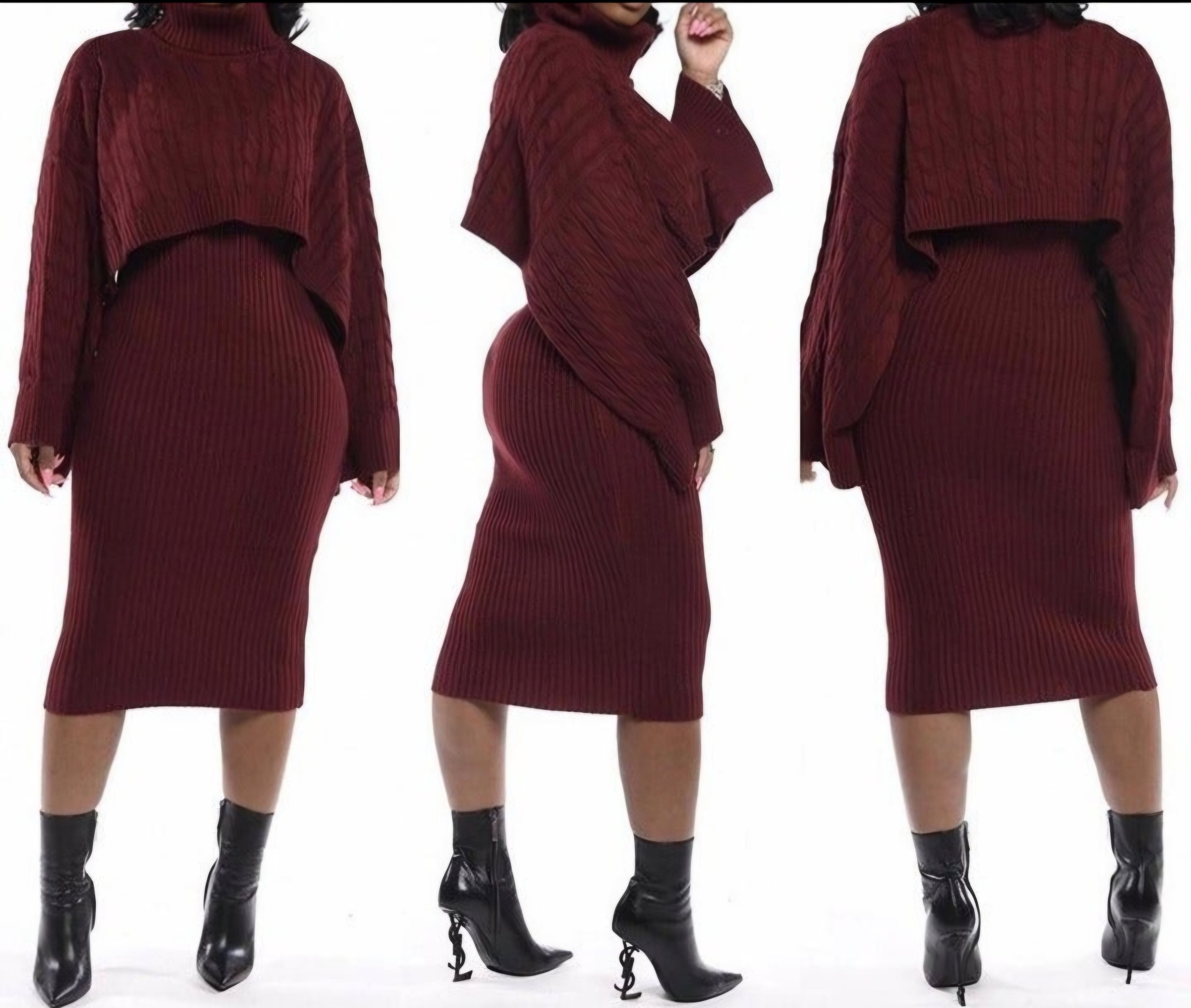 TWO PIECE SWEATER DRESS