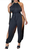 HALTER CUT OUT JUMPSUIT